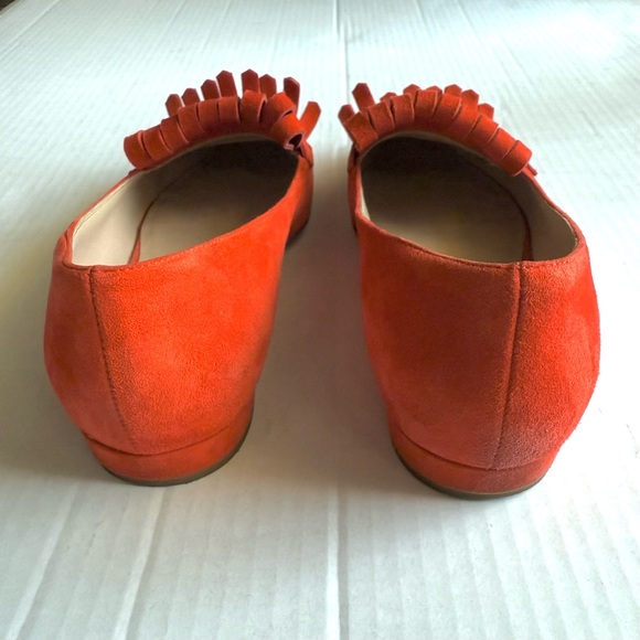 M.Gemi Made in Italy Suede Fringe Loafers — Tangerine Orange — EU 36 / US 6 Twee - Picture 5 of 7